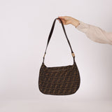 Fendi Zucca Rounded Crossbody - FashioNica