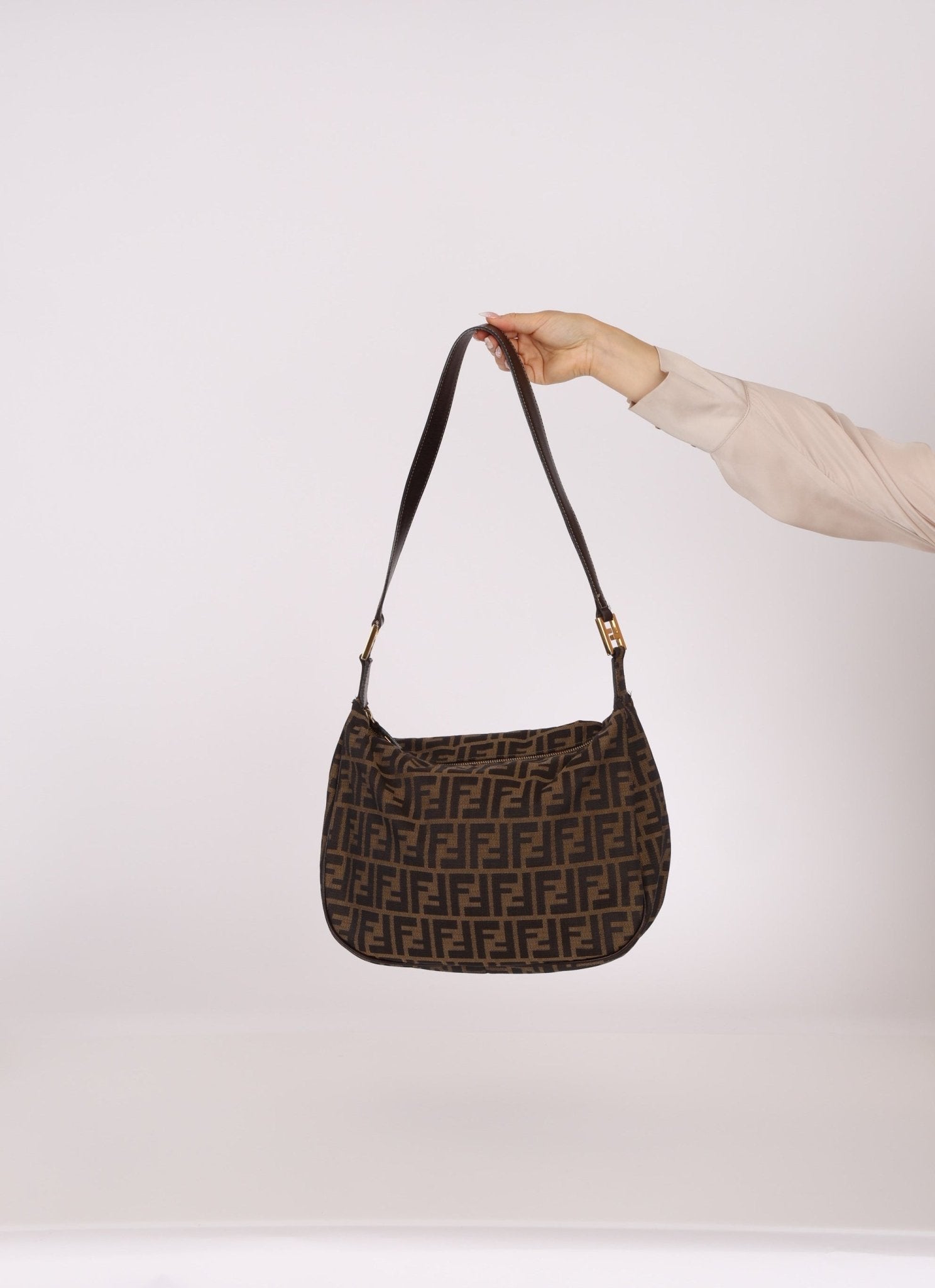 Fendi Zucca Rounded Crossbody - FashioNica