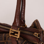 Fendi Zucca Velvet Boston Bag - FashioNica
