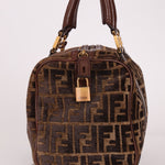 Fendi Zucca Velvet Boston Bag - FashioNica