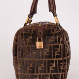 Fendi Zucca Velvet Boston Bag - FashioNica