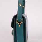 Gucci 1955 Blue Boxcalf Horsebit Shoulder Bag - FashioNica