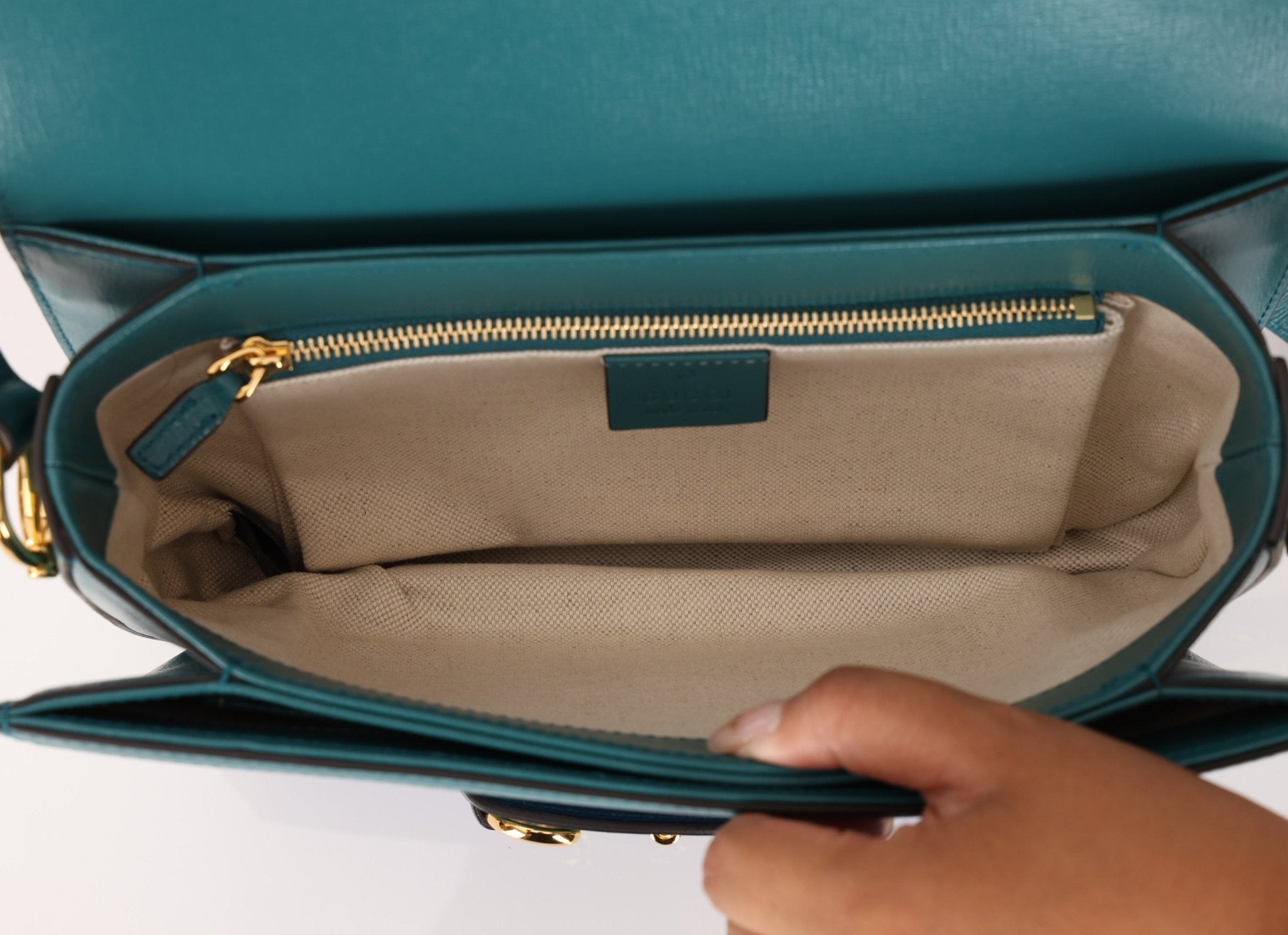 Gucci 1955 Blue Boxcalf Horsebit Shoulder Bag - FashioNica