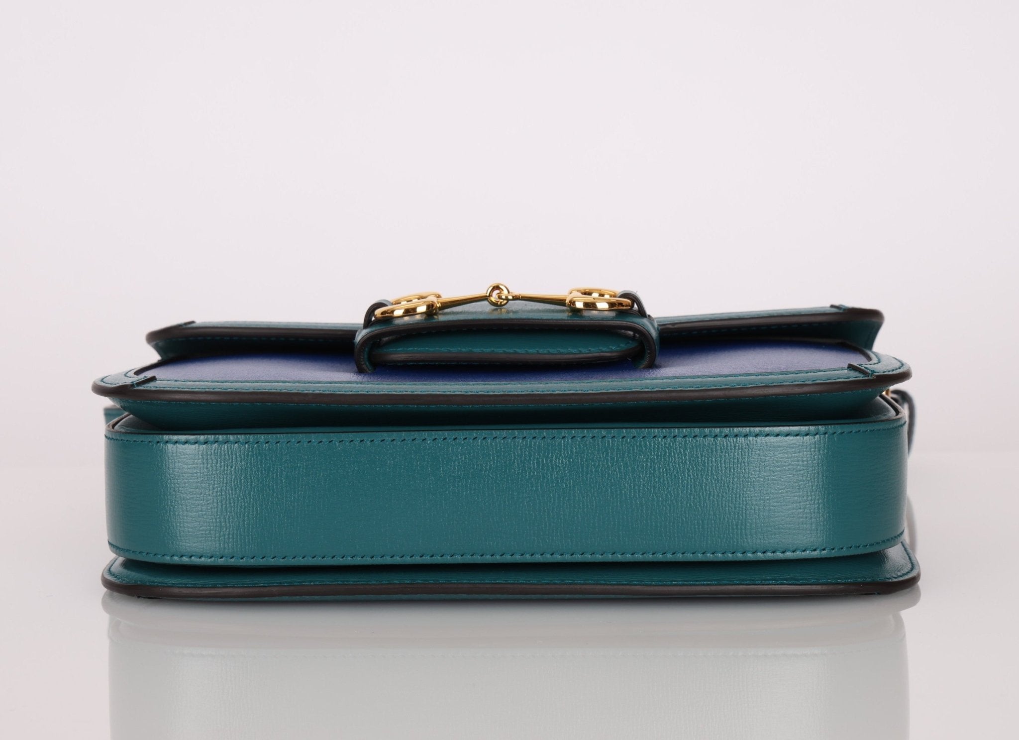 Gucci 1955 Blue Boxcalf Horsebit Shoulder Bag - FashioNica