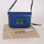 Gucci 1955 Blue Boxcalf Horsebit Shoulder Bag - FashioNica