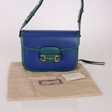 Gucci 1955 Blue Boxcalf Horsebit Shoulder Bag - FashioNica