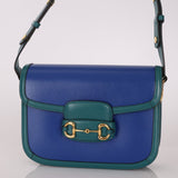 Gucci 1955 Blue Boxcalf Horsebit Shoulder Bag - FashioNica