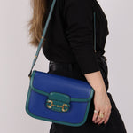 Gucci 1955 Blue Boxcalf Horsebit Shoulder Bag - FashioNica