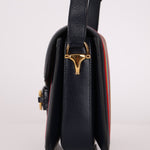 Gucci 1955 Velvet Baiadera Stripe Horsebit Shoulder Bag - FashioNica