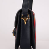 Gucci 1955 Velvet Baiadera Stripe Horsebit Shoulder Bag - FashioNica