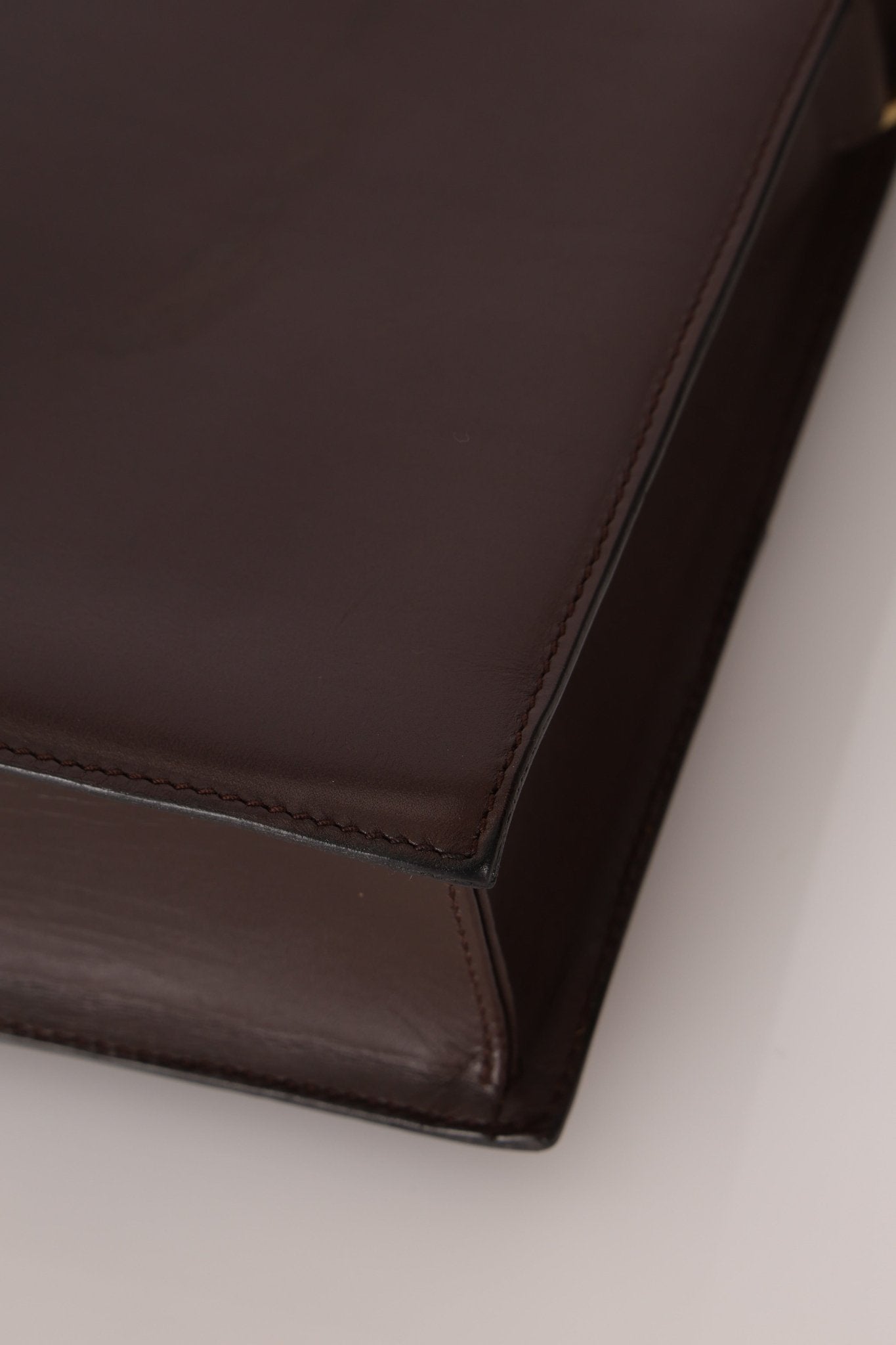 Gucci Box Calf Chocolate Square G Flap Bag - FashioNica