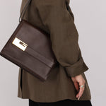 Gucci Box Calf Chocolate Square G Flap Bag - FashioNica