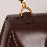 Gucci Boxcalf Chocolate Bamboo Top Handle - FashioNica