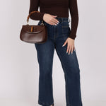 Gucci Boxcalf Chocolate Bamboo Top Handle - FashioNica