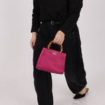 Gucci Calfskin Bamboo Bright Bougainville Mini Shopper Tote - FashioNica