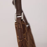 Gucci Chocolate Monogram Canvas Shoulder Bag - FashioNica