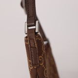 Gucci Chocolate Monogram Canvas Shoulder Bag - FashioNica