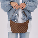 Gucci Chocolate Monogram Canvas Shoulder Bag - FashioNica