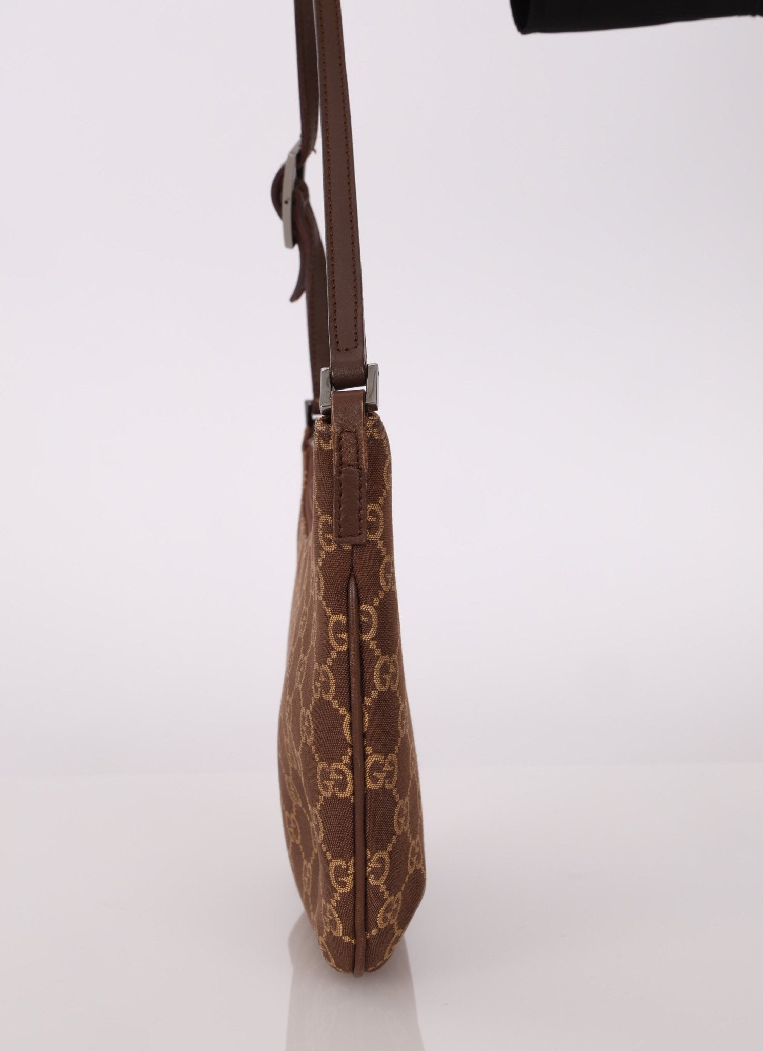 Gucci Chocolate Monogram Canvas Shoulder Bag - FashioNica