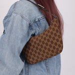 Gucci Chocolate Monogram Canvas Shoulder Bag - FashioNica