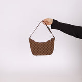 Gucci Chocolate Monogram Canvas Shoulder Bag - FashioNica
