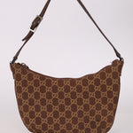 Gucci Chocolate Monogram Canvas Shoulder Bag - FashioNica