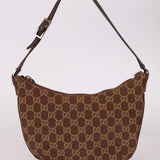 Gucci Chocolate Monogram Canvas Shoulder Bag - FashioNica