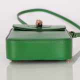 Gucci Green Bamboo Turnlock Vertical Top Handle 3 Way Bag - FashioNica