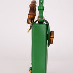 Gucci Green Bamboo Turnlock Vertical Top Handle 3 Way Bag - FashioNica