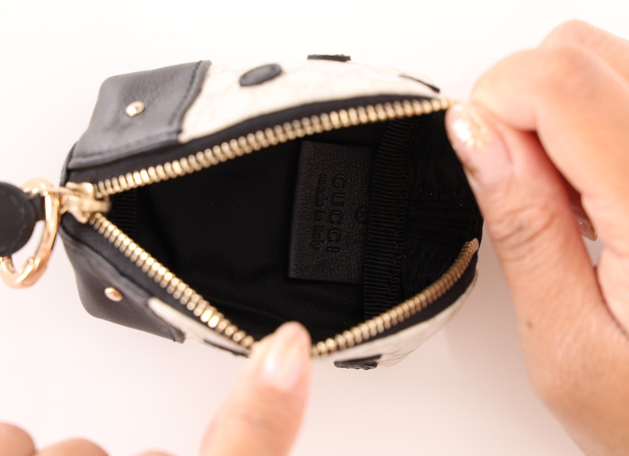 Gucci Guccissima Leather Ladybug Pouch - FashioNica