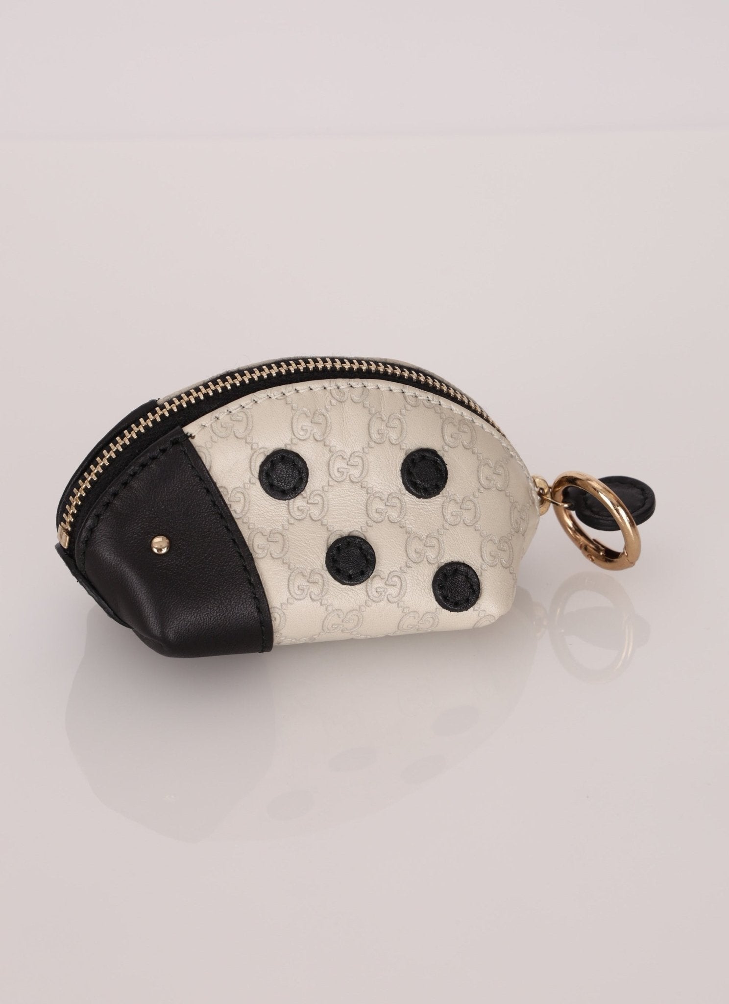 Gucci Guccissima Leather Ladybug Pouch - FashioNica