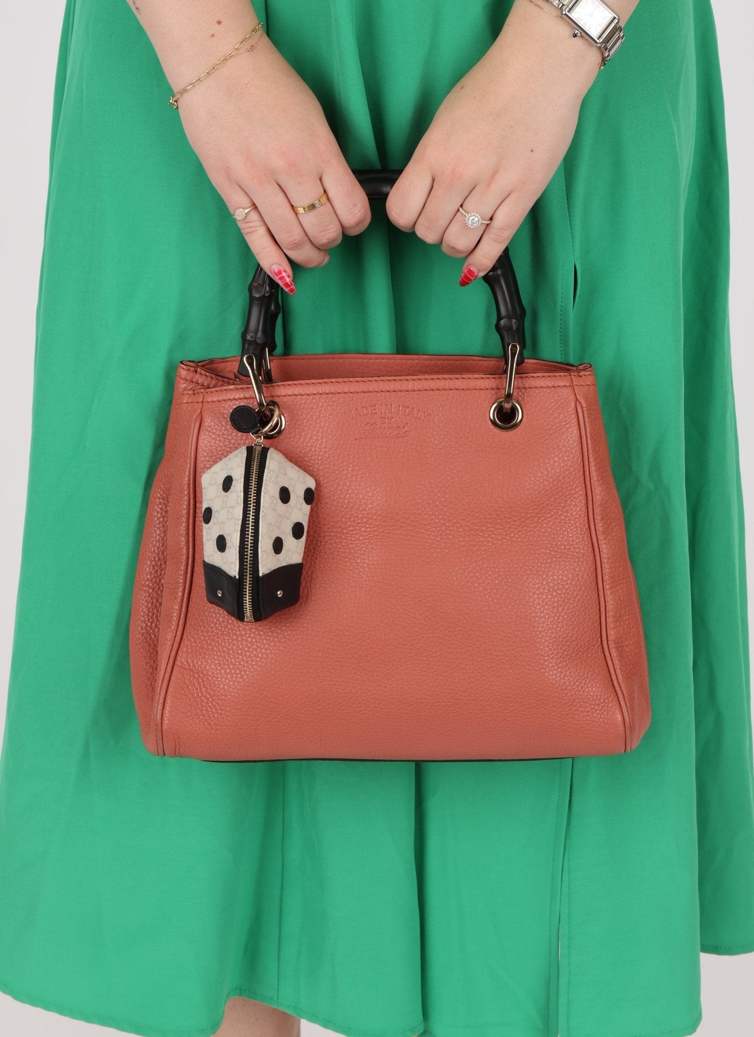 Gucci Guccissima Leather Ladybug Pouch - FashioNica