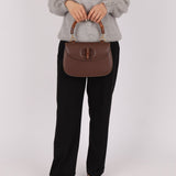 Gucci Leather Brown Bamboo Top Handle w/ Strap - FashioNica