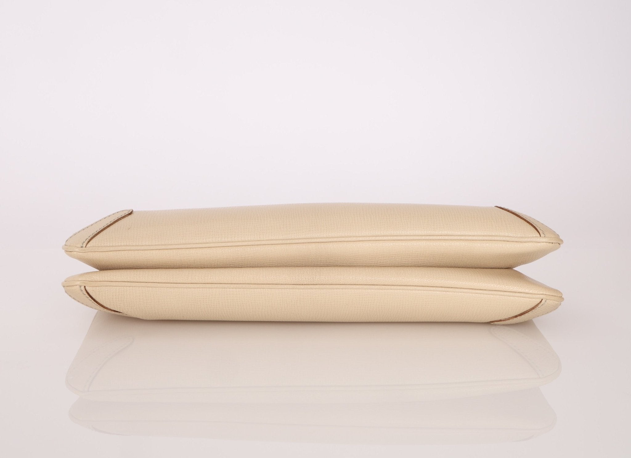 Gucci Leather Rosegold Horsebit Chain Ivory Handle Bag - FashioNica