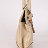 Gucci Leather Rosegold Horsebit Chain Ivory Handle Bag - FashioNica