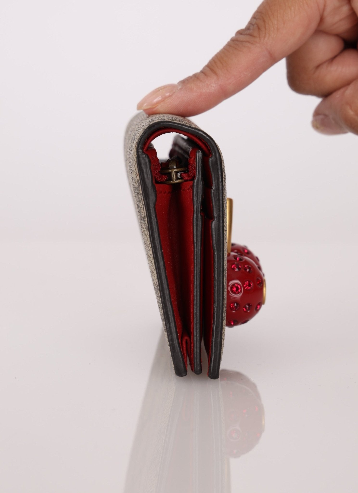Gucci Monogram Cherries Wallet - FashioNica