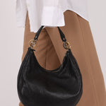 Gucci Monogram Embossed Leather Hobo - FashioNica
