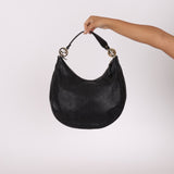 Gucci Monogram Embossed Leather Hobo - FashioNica