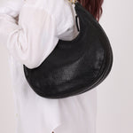 Gucci Monogram Embossed Leather Hobo - FashioNica