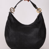 Gucci Monogram Embossed Leather Hobo - FashioNica