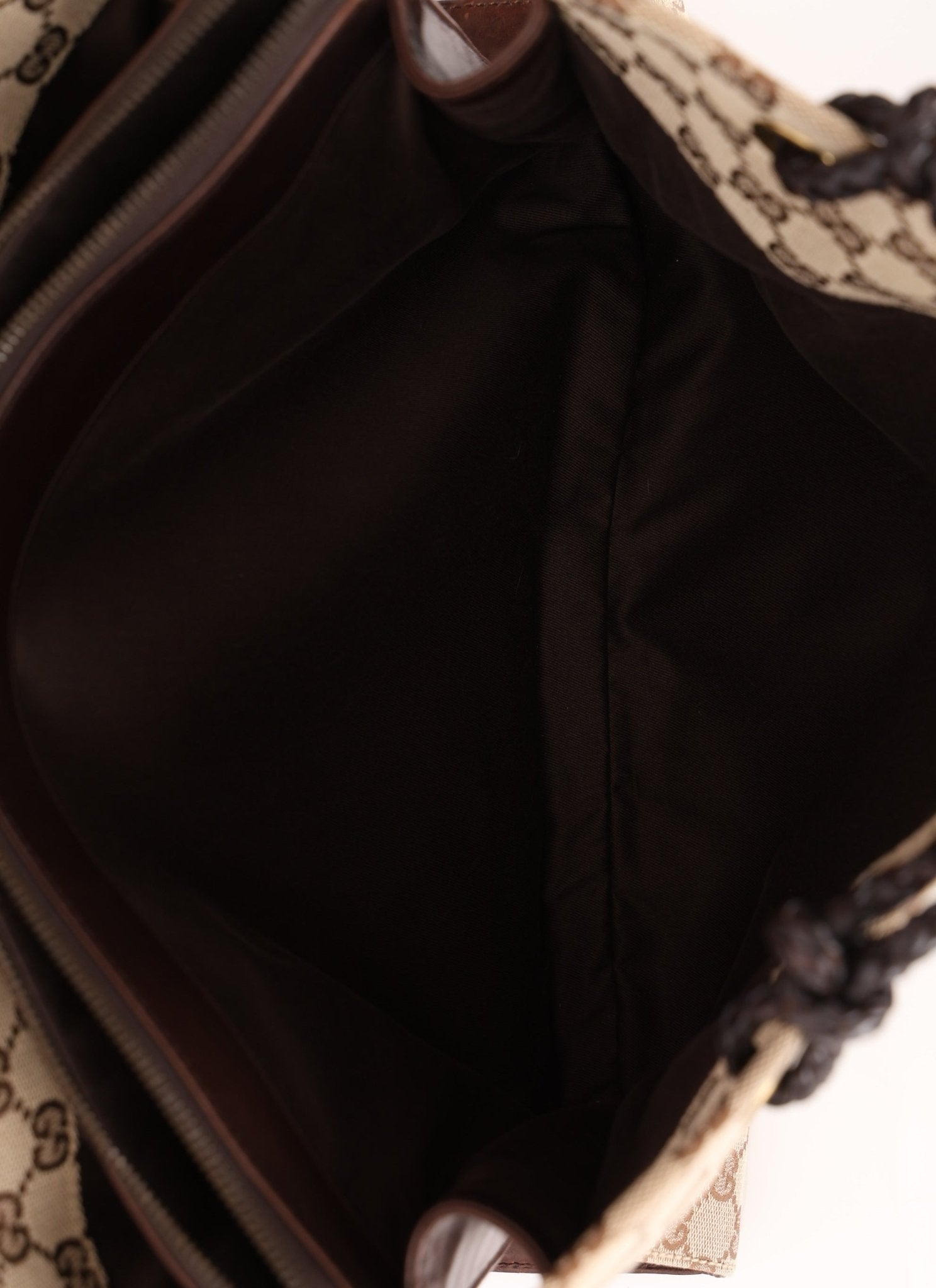 Gucci Monogram Leather Braided Tote - FashioNica