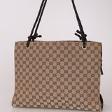 Gucci Monogram Leather Braided Tote - FashioNica