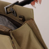 Gucci Taupe Nylon Bamboo Top Handle - FashioNica