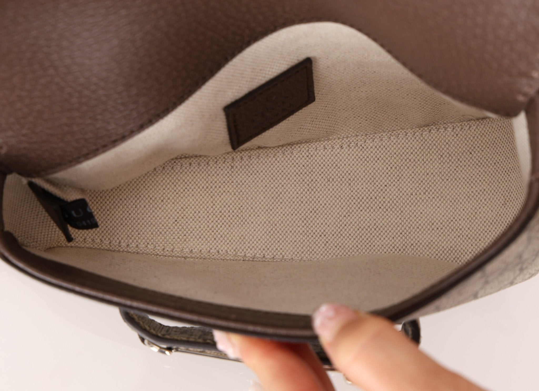 Gucci x Billie Eilish 1955 Coated Canvas Asymmetrical Horsebit Mini Shoulder Bag on Chain - FashioNica