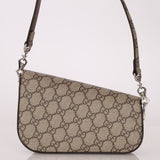 Gucci x Billie Eilish 1955 Coated Canvas Asymmetrical Horsebit Mini Shoulder Bag on Chain - FashioNica