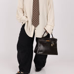 Hermès 1979 Chocolate Box Retourne Kelly 32 with Strap - FashioNica