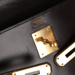 Hermès 1979 Chocolate Box Retourne Kelly 32 with Strap - FashioNica