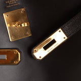 Hermès 1979 Chocolate Box Retourne Kelly 32 with Strap - FashioNica