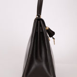 Hermès 1979 Chocolate Box Retourne Kelly 32 with Strap - FashioNica