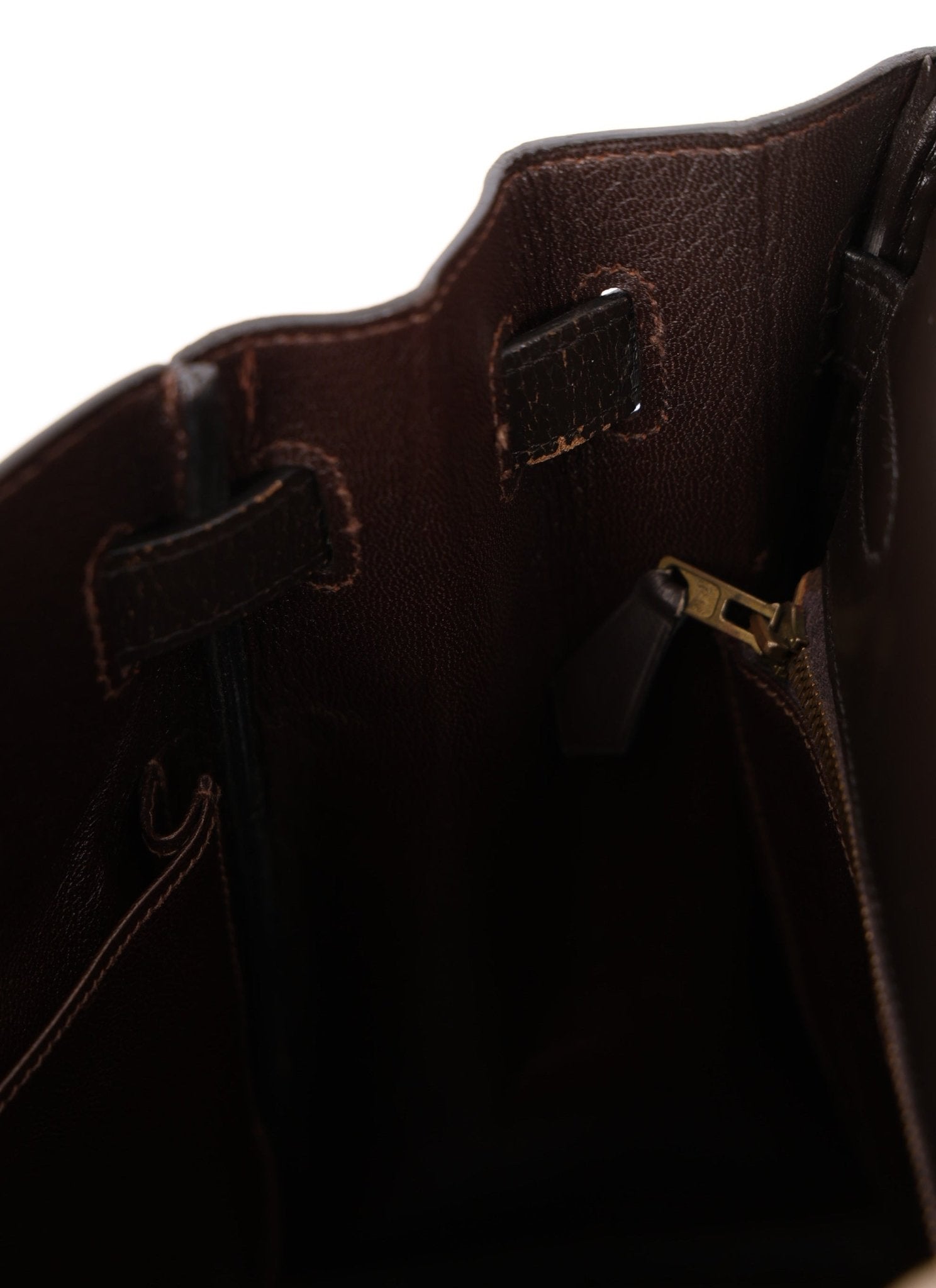 Hermès 1979 Chocolate Box Retourne Kelly 32 with Strap - FashioNica